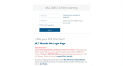 Desktop Screenshot of moodle.mlc-wels.edu